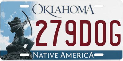 OK license plate 279DOG