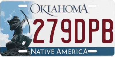 OK license plate 279DPB