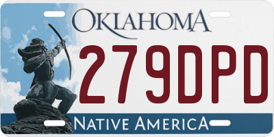 OK license plate 279DPD