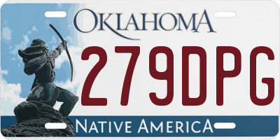 OK license plate 279DPG