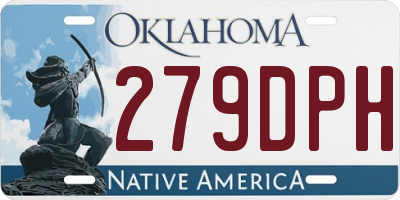 OK license plate 279DPH