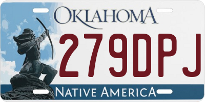 OK license plate 279DPJ