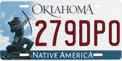 OK license plate 279DPO