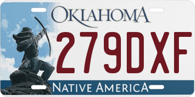 OK license plate 279DXF