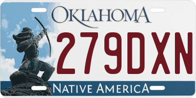 OK license plate 279DXN