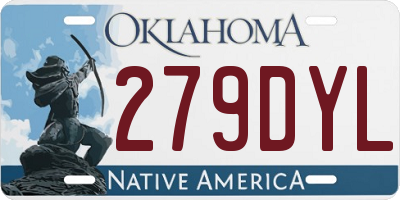 OK license plate 279DYL