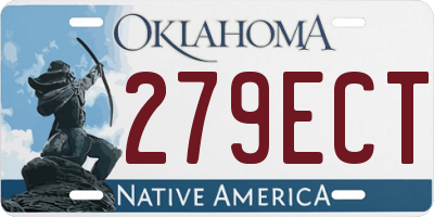 OK license plate 279ECT