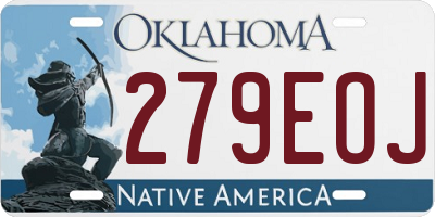OK license plate 279EOJ