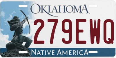 OK license plate 279EWQ