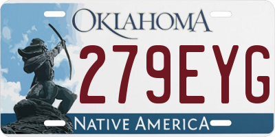 OK license plate 279EYG