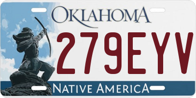 OK license plate 279EYV