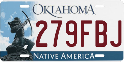 OK license plate 279FBJ