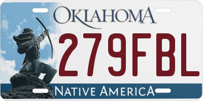 OK license plate 279FBL