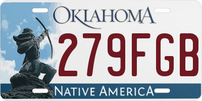 OK license plate 279FGB