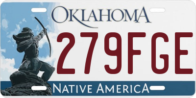 OK license plate 279FGE