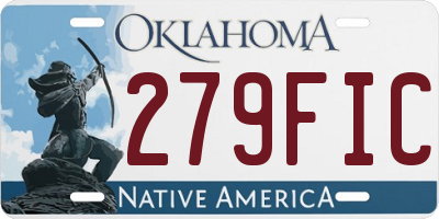 OK license plate 279FIC