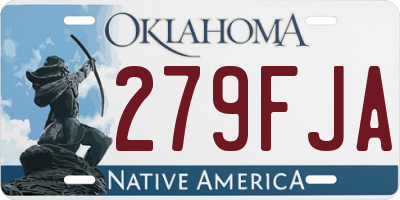 OK license plate 279FJA