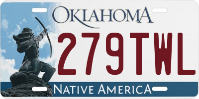 OK license plate 279TWL