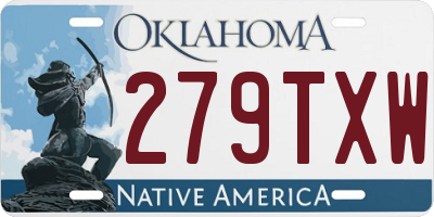 OK license plate 279TXW