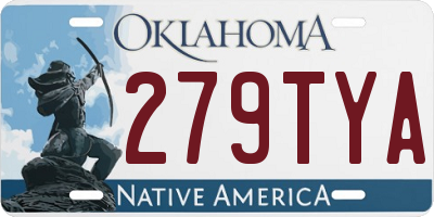 OK license plate 279TYA