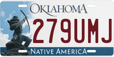 OK license plate 279UMJ