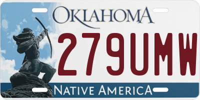 OK license plate 279UMW