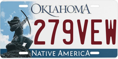 OK license plate 279VEW
