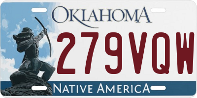 OK license plate 279VQW