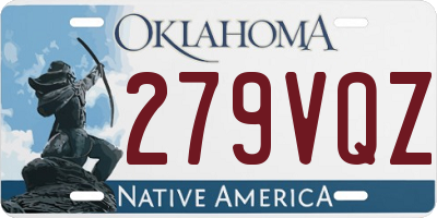 OK license plate 279VQZ
