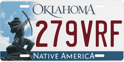 OK license plate 279VRF