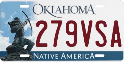 OK license plate 279VSA