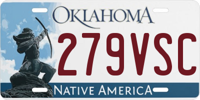 OK license plate 279VSC
