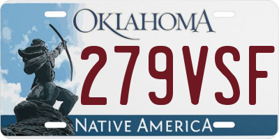 OK license plate 279VSF