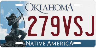 OK license plate 279VSJ
