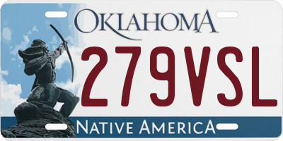 OK license plate 279VSL