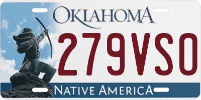 OK license plate 279VSO