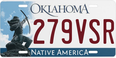 OK license plate 279VSR