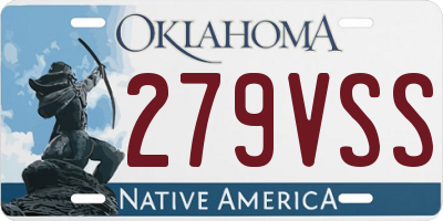 OK license plate 279VSS