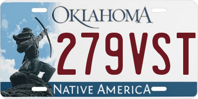 OK license plate 279VST