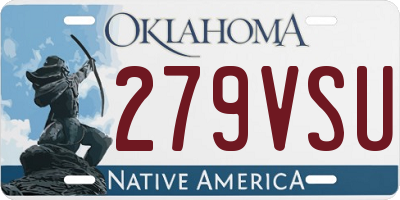 OK license plate 279VSU