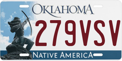 OK license plate 279VSV