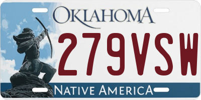 OK license plate 279VSW