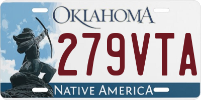 OK license plate 279VTA