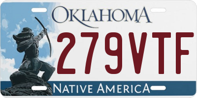 OK license plate 279VTF
