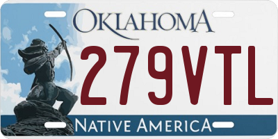 OK license plate 279VTL