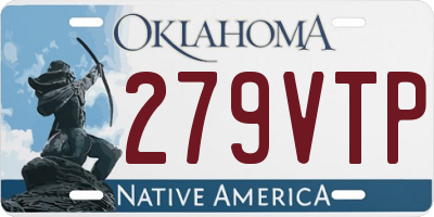 OK license plate 279VTP