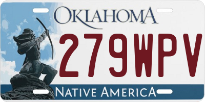 OK license plate 279WPV