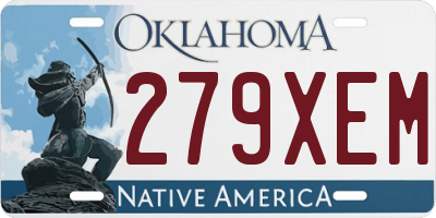 OK license plate 279XEM
