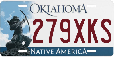 OK license plate 279XKS