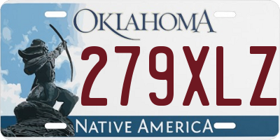 OK license plate 279XLZ